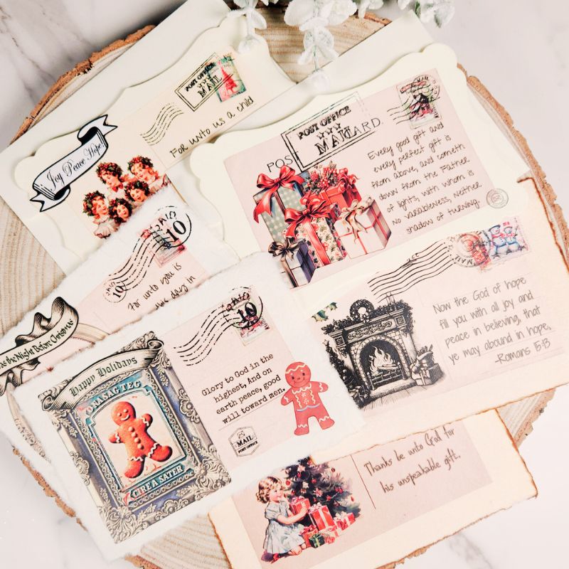 🎄 How To Make Vintage Christmas Postcards | DIY Step By Step Tutorial🎁