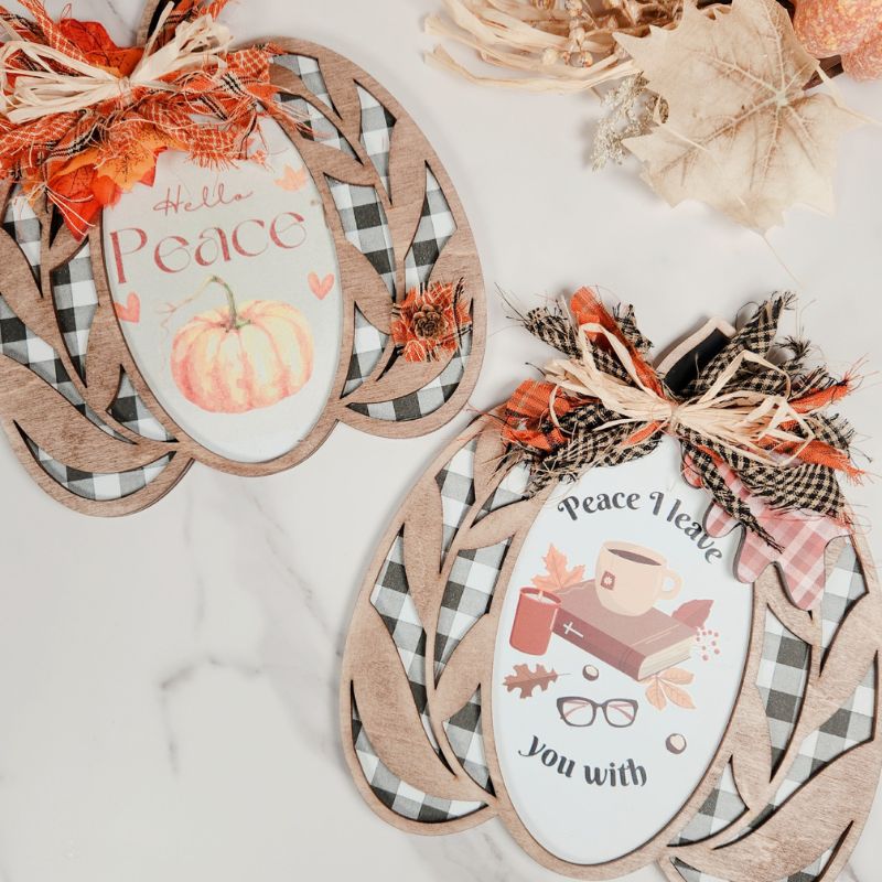 Fall Into His Grace: Layered Pumpkin Sign Craft Tutorial