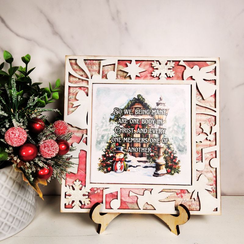 DIY Christian Christmas Frame Tutorial | Anna The Prophetess Pop & Swap Project