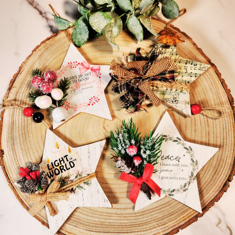 How to Make DIY Star Ornaments for Christmas | Faith-Filled Christmas Craft Tutorial