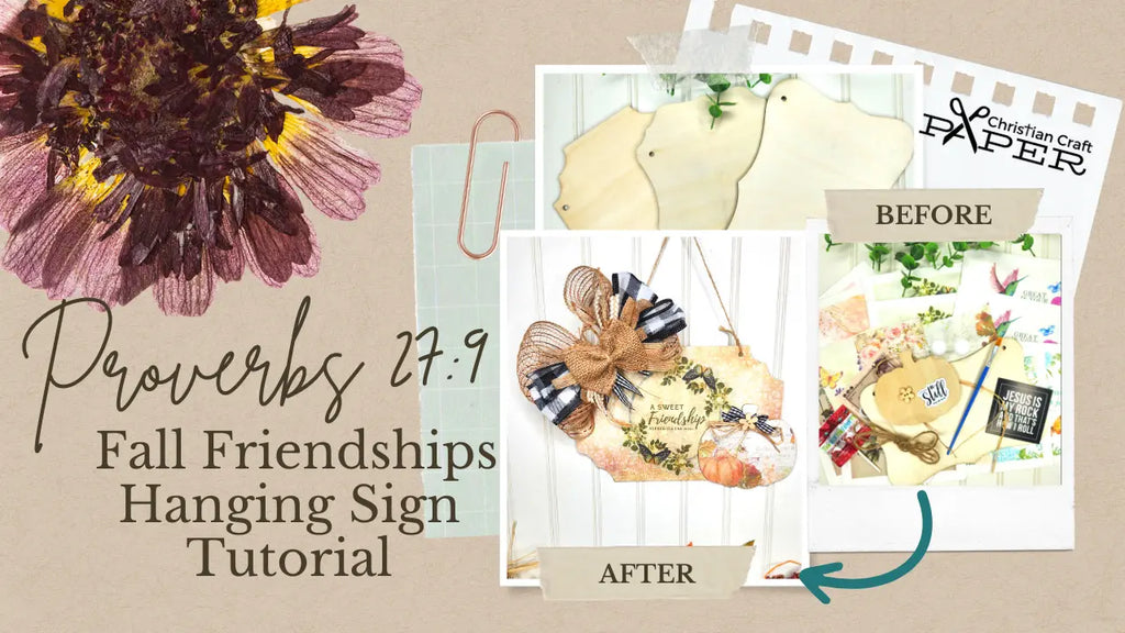 🍂 Dive into Cozy Crafts With Our Proverbs 29:7 Hanging Sign Project! 🍁