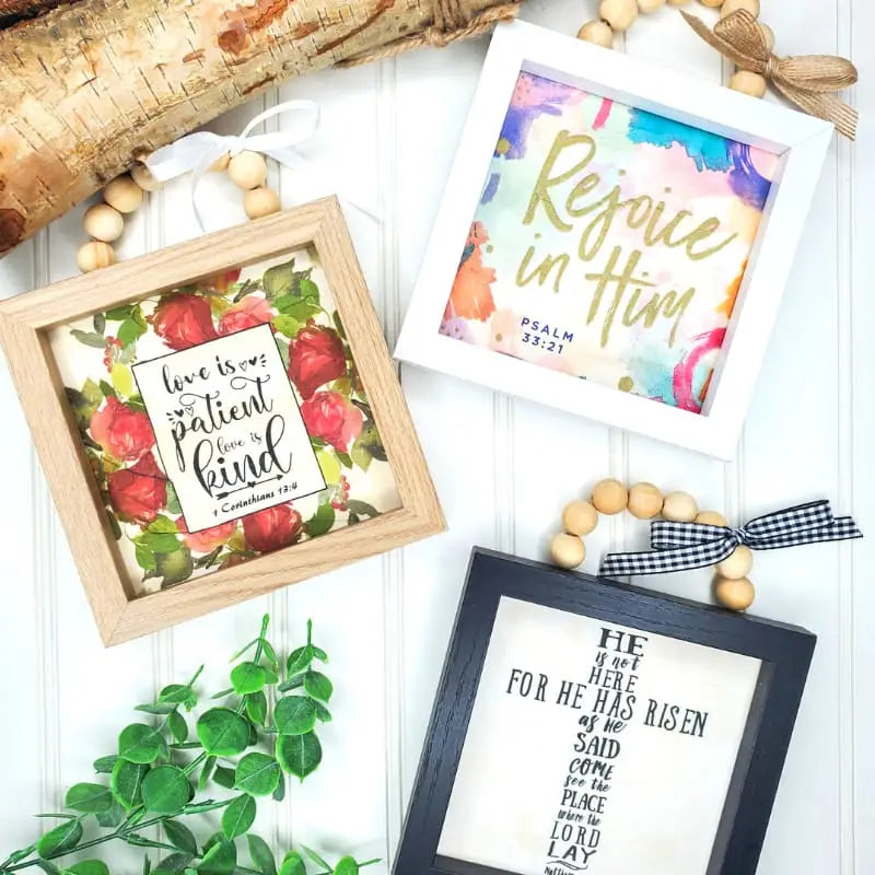 DIY Decoupage Bible Verse Napkin Sign Kit Tutorial