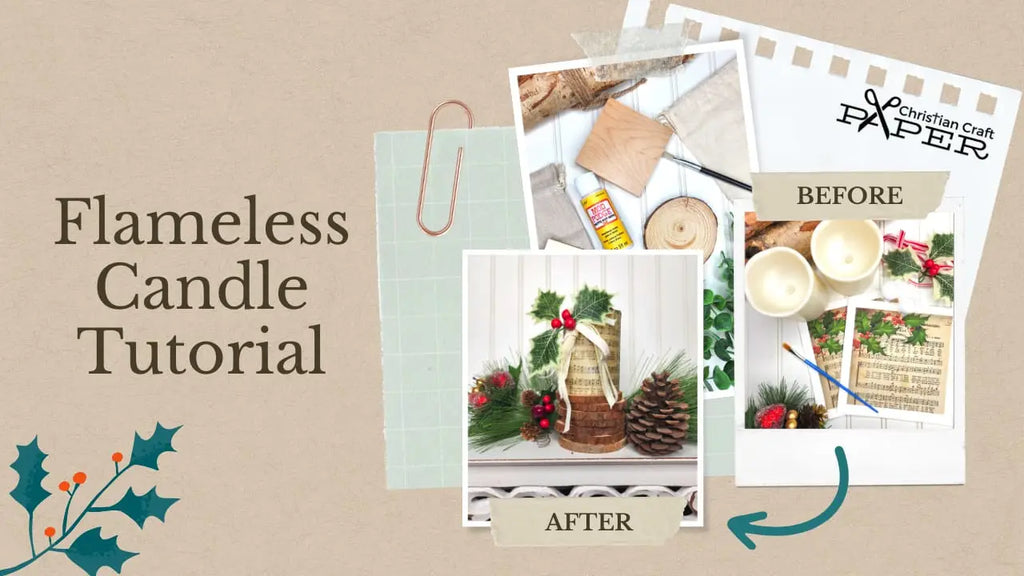 DIY Flameless Candle Decoupage Tutorial