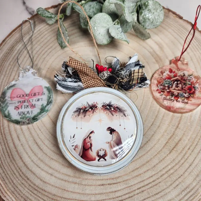 DIY Scripture Resin Ornaments | UV Resin Molds + Farmhouse