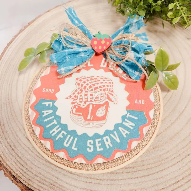 Easy Embroidery Hoop Craft with Burlap Fabric & Christian