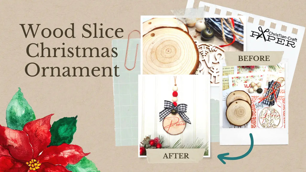 Easy Wood Slice Decoupage Ornament