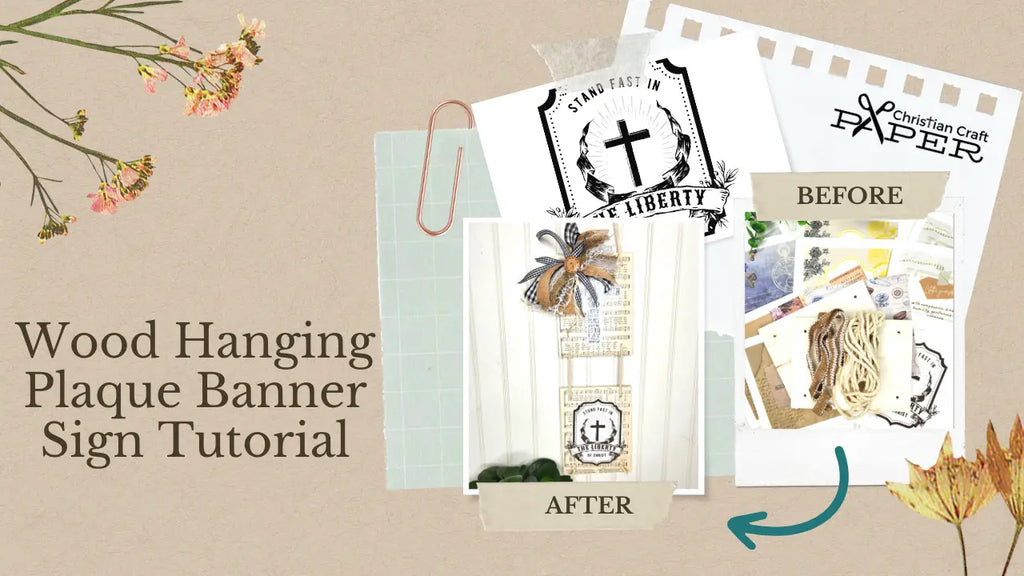 How To Decoupage A Wooden Hanging Plaque Banner Sign | For Beginners