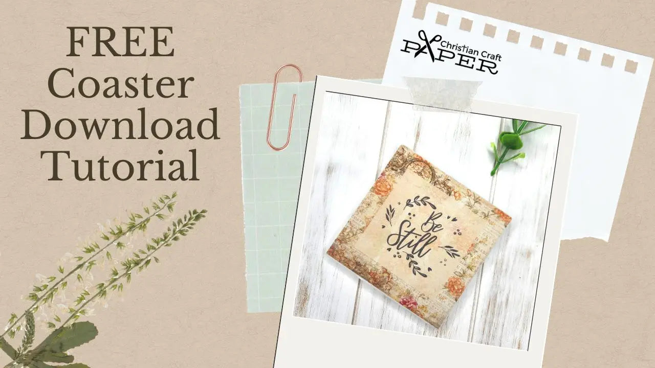how-to-decoupage-coasters-with-your-free-be-still-coaster-christian-craft-paper for Free Printable Pictures For Decoupage How to decoupage coasters with your FREE