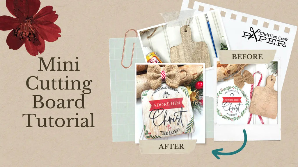 How To Decoupage Our Mini Cutting Board