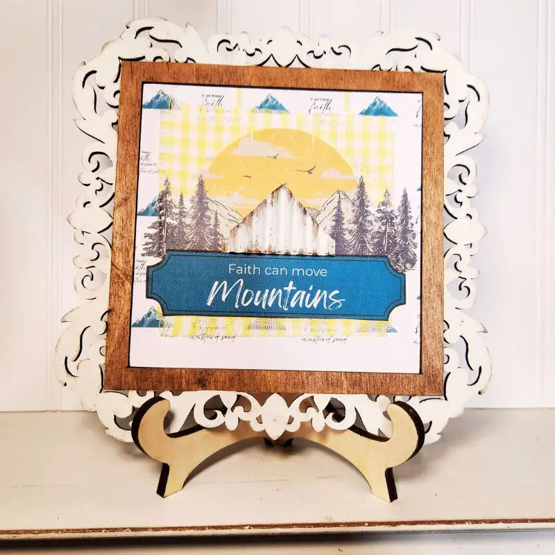 How To Make a Mixed Media Tile Signs With Printables