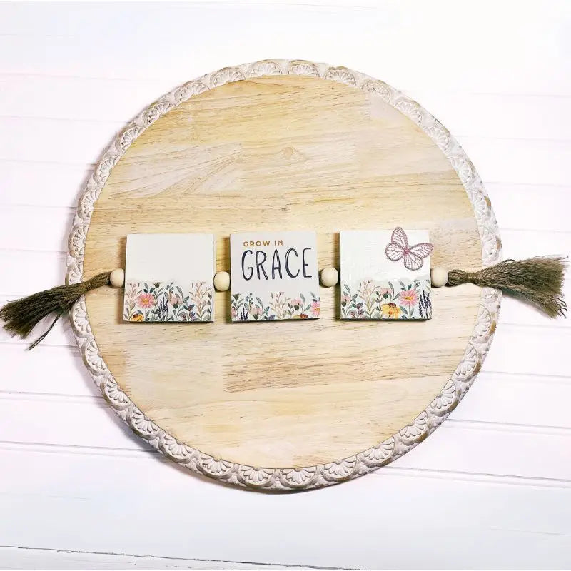 How to Make a Scripture Garland Block Sign with Beads &