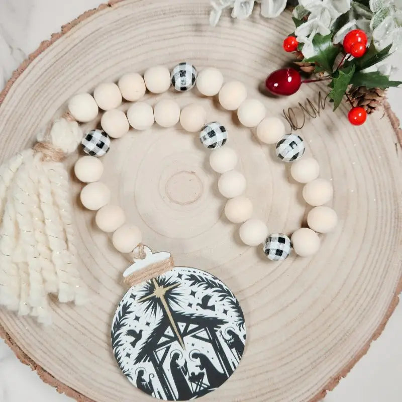 Make Your Own DIY Beaded Ornament Garland with Scripture &