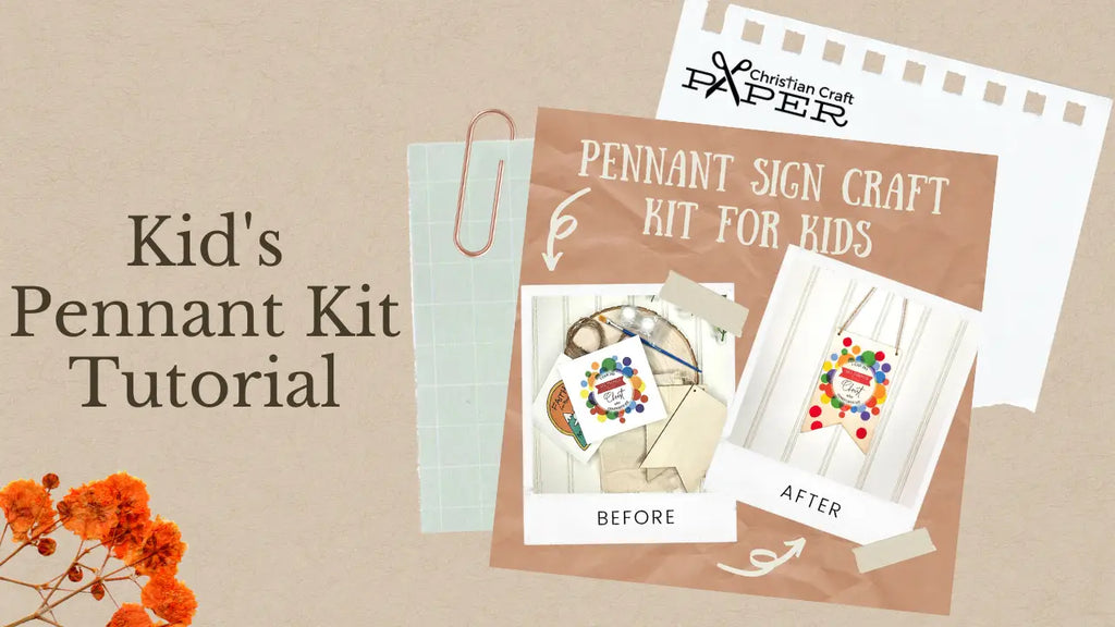 Mini Pennant Sign Craft Kit For Kids Tutorial