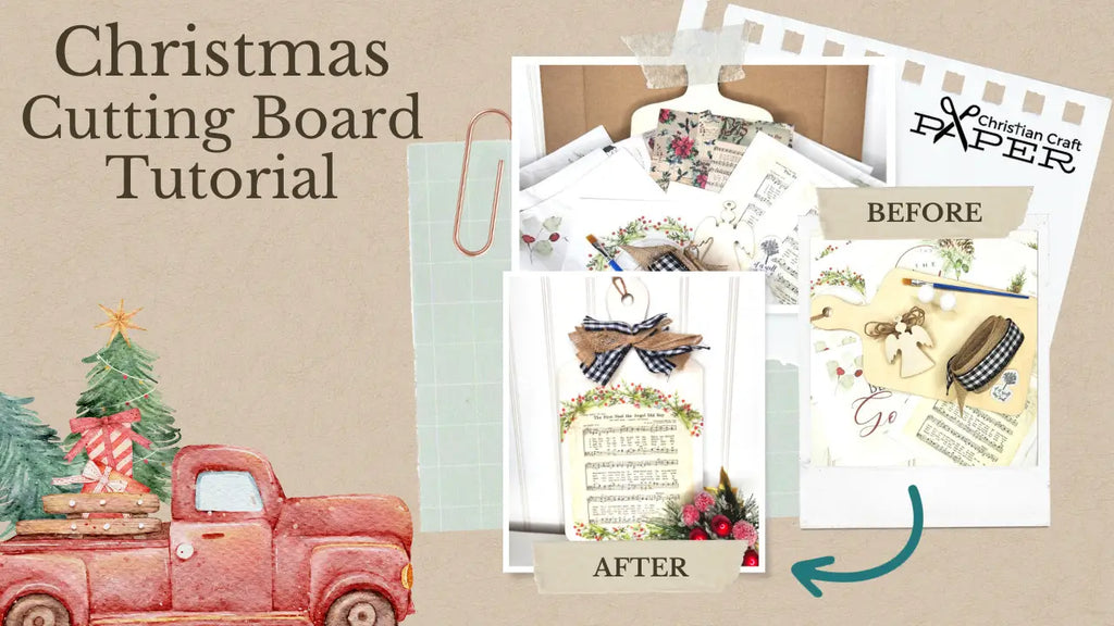 October Crafting & Christ Christmas Cutting Board Kit Tutorial