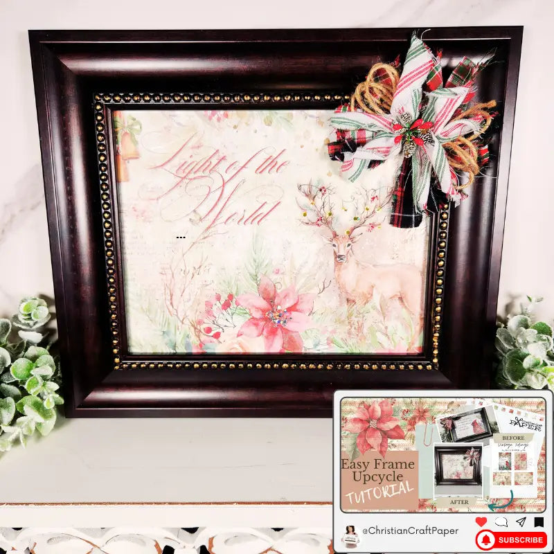 Try this EASY Frame Upcycle with Rice Paper | DIY Vintage