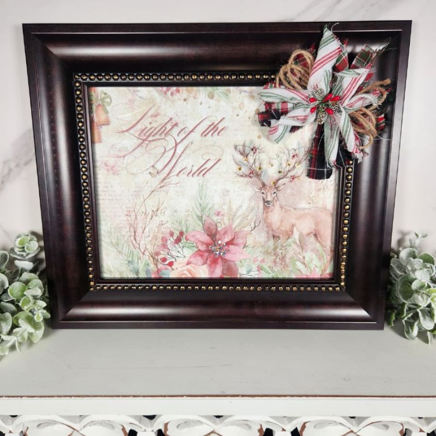 Try this EASY Frame Upcycle with Rice Paper | DIY Vintage Christmas Frame