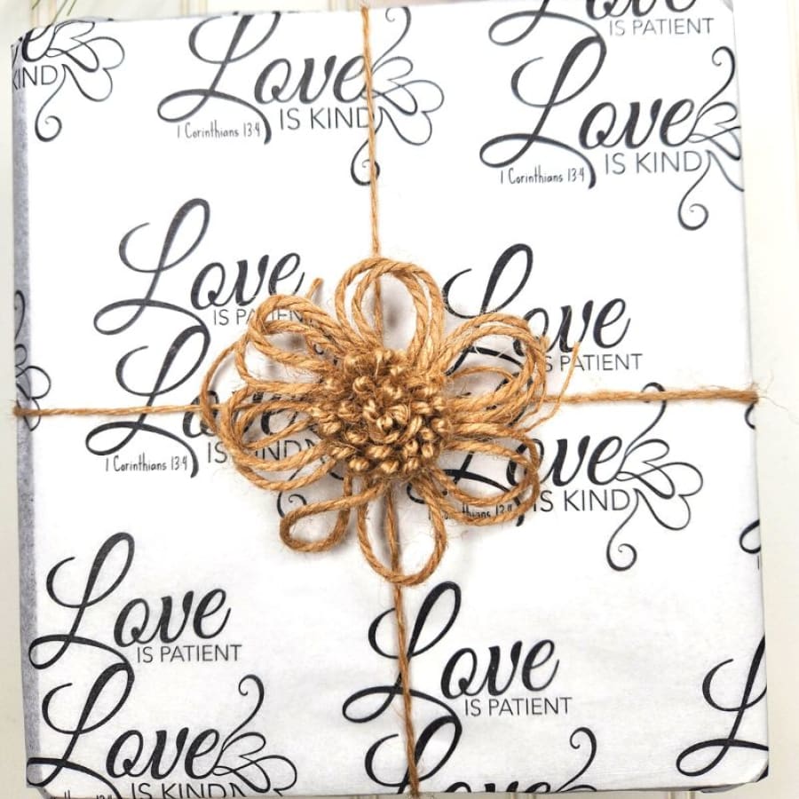 1 Corinthians 13:4 | Bible Verse Gift Tissue Sheets [10 