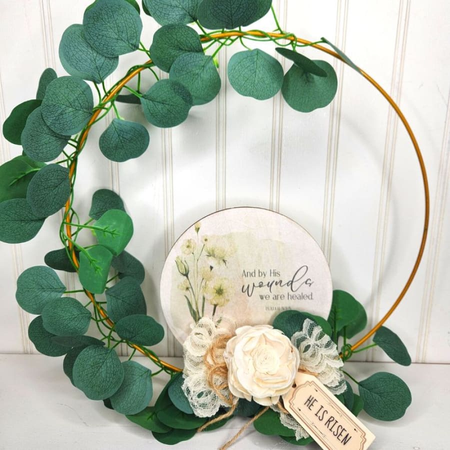 10’ Metal Hoop Floral Wreath with Stand