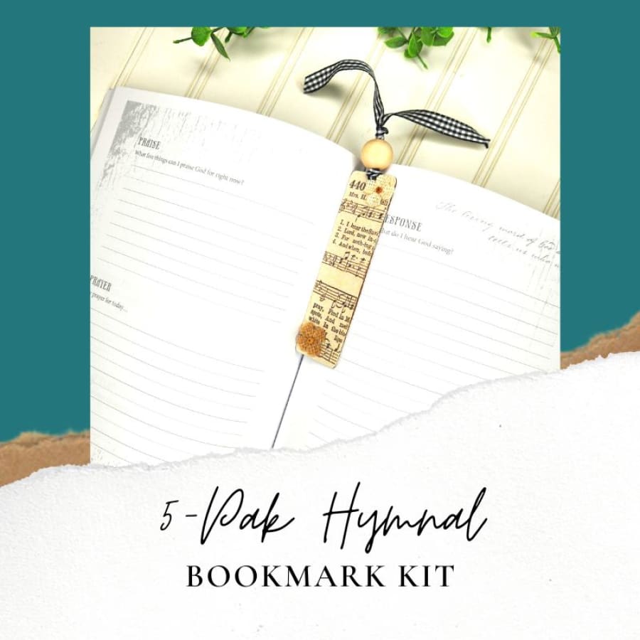 5-PK Wooden Bookmark Hymnal Decoupage Kit