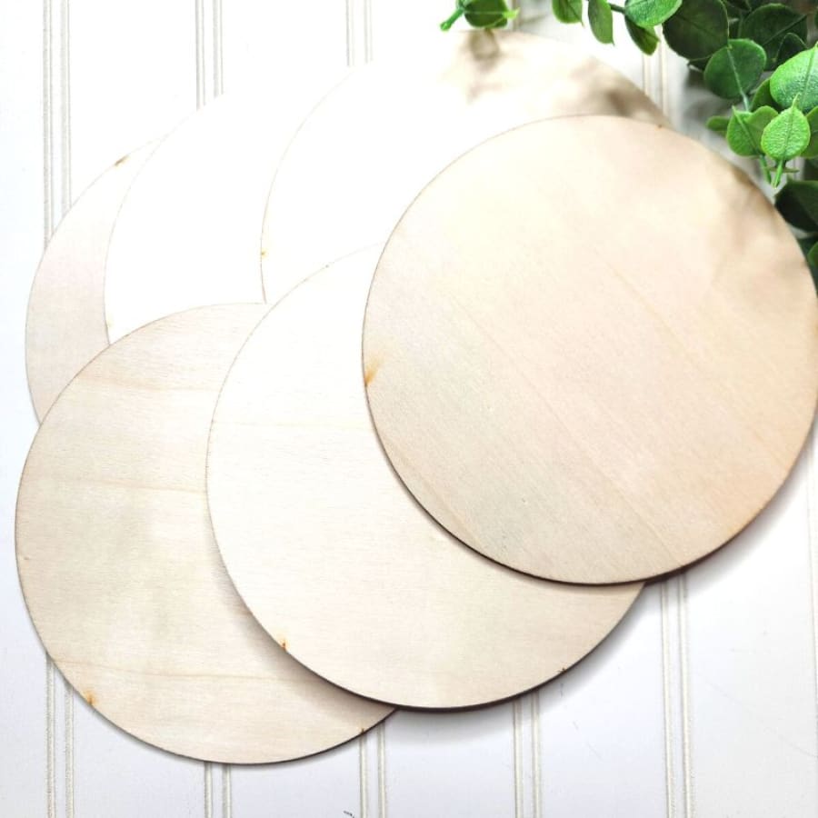 6’ Wooden Disk Blanks for Decoupage - 6 PK