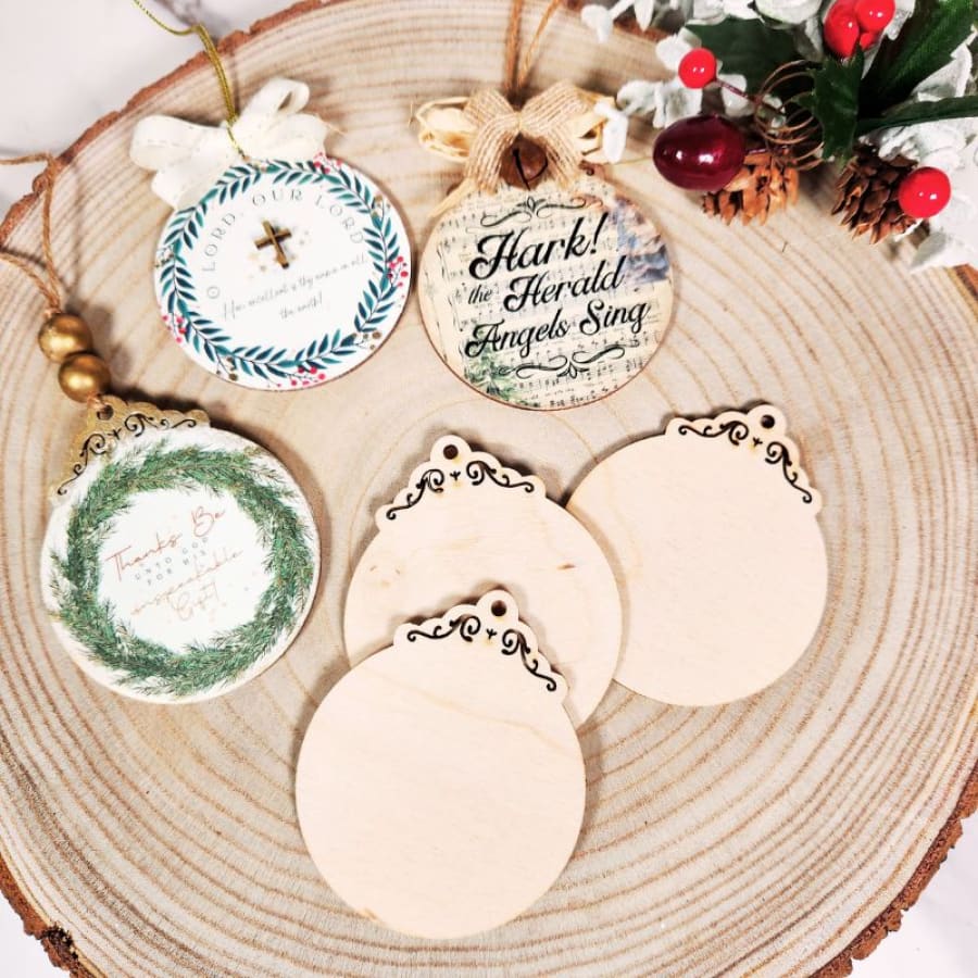 6PK Vintage Ornaments