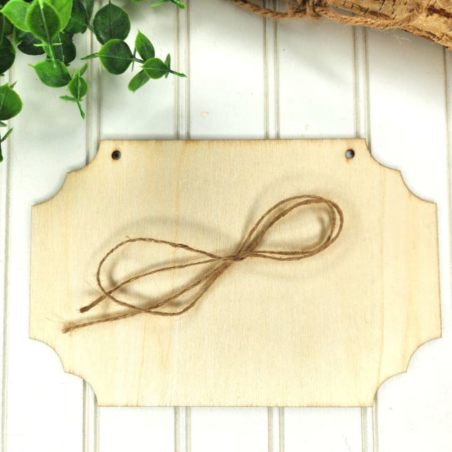 8.8 x 5.7 Unfinished Wood Sign - Style 2
