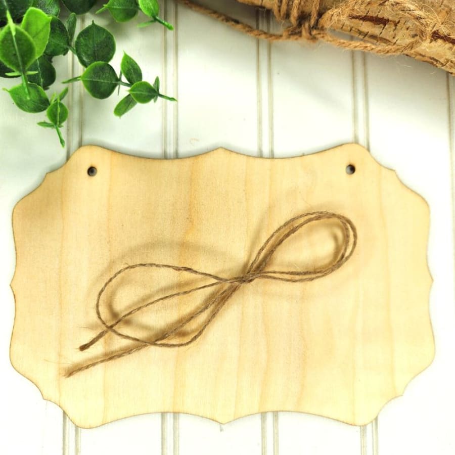 8.8 x 5.7 Unfinished Wood Sign - Style 3