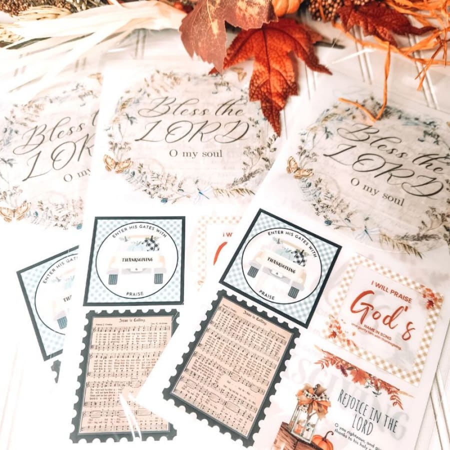 A Faith Filled Fall | Christian Rub On Transfers For Crafts