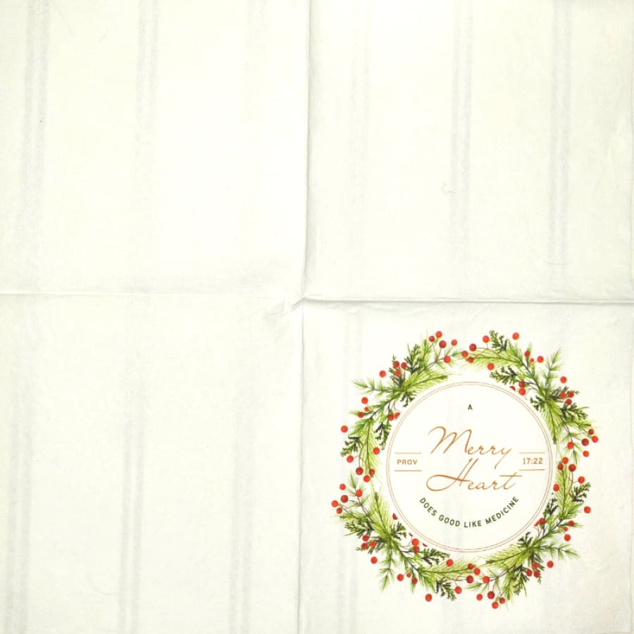A Merry Heart Proverbs 17:22 Christian Paper Decoupage