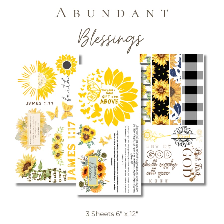 Abundant Blessings Rub On Transfers