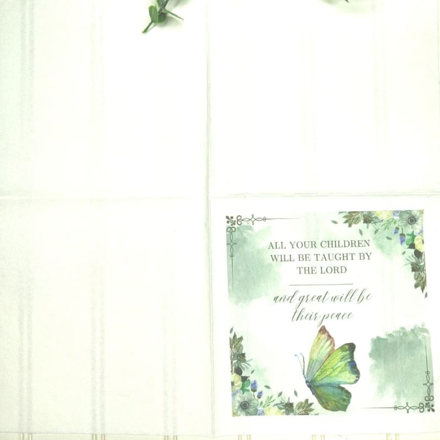 All Your Children Isaiah 54:13 Christian Paper Decoupage