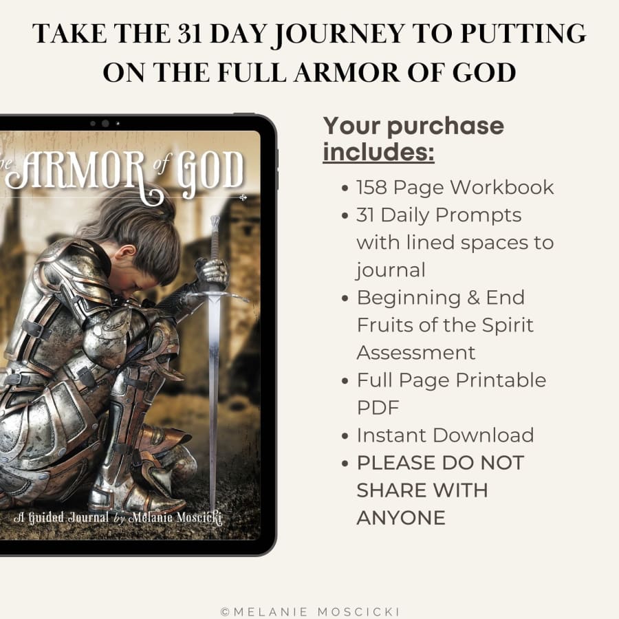 Armor of God Guided Journal | Written By Melanie Moscicki