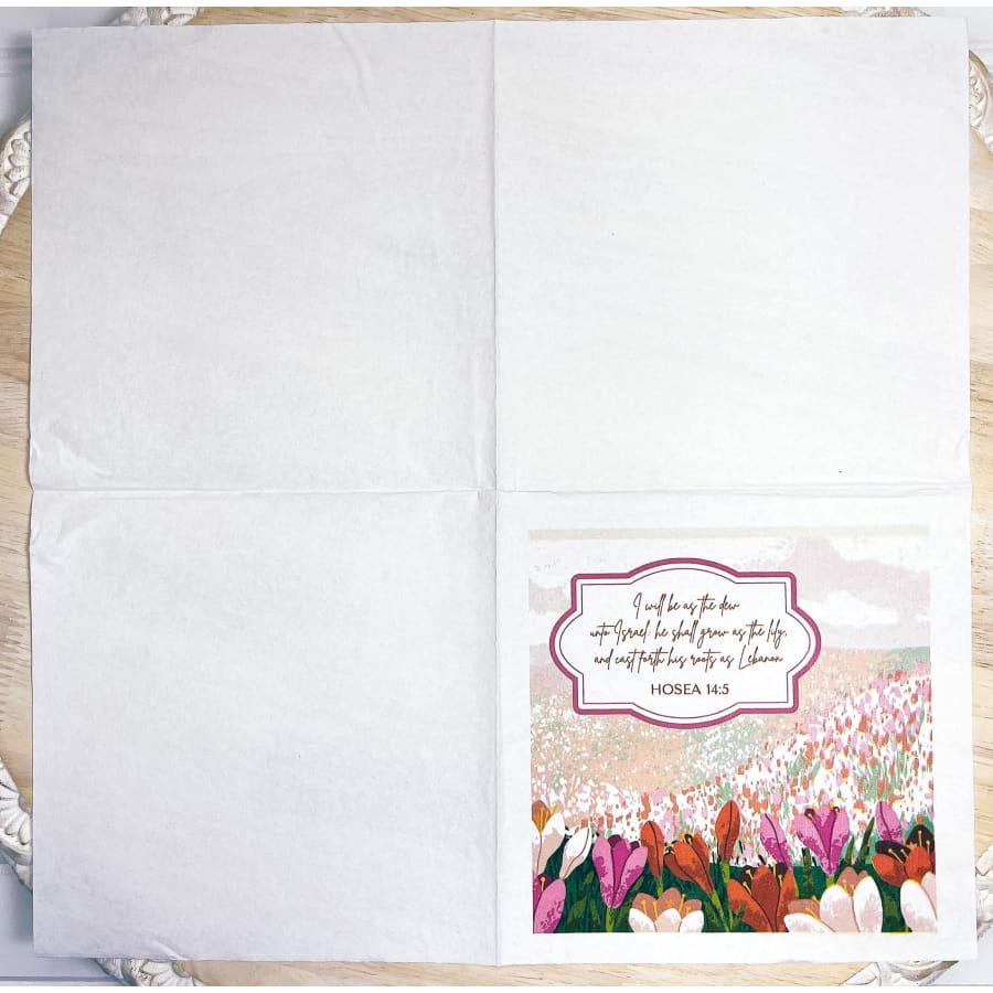 As The Dew Hosea 14:5 Christian Paper Decoupage Napkins