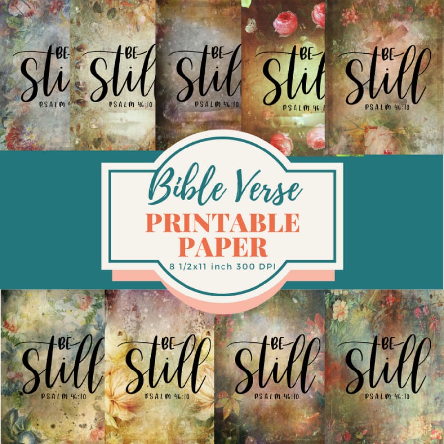 Be still, decoupage paper, floral design, digital paper, digital papers