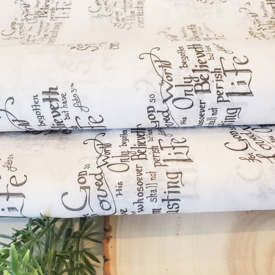 Home / Bible Verse Gift Tissue Paper Sheets | John 3:16 | 10 Sheets