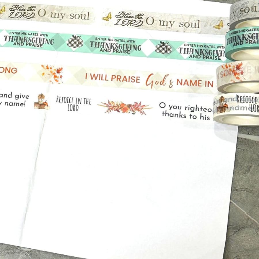 Bless The Lord O My Soul Psalm 103:1 Christian Washi Tape