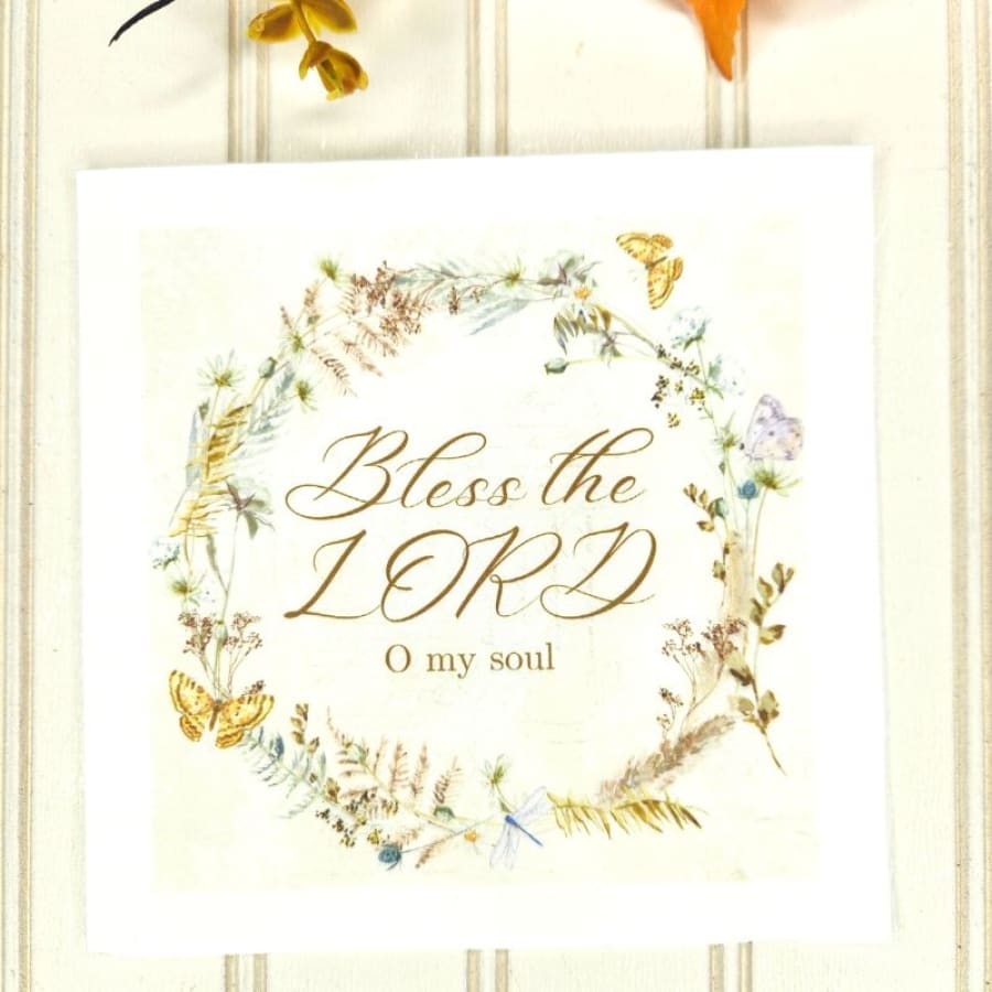 Bless The Lord Psalms 103:1 Christian Paper Decoupage