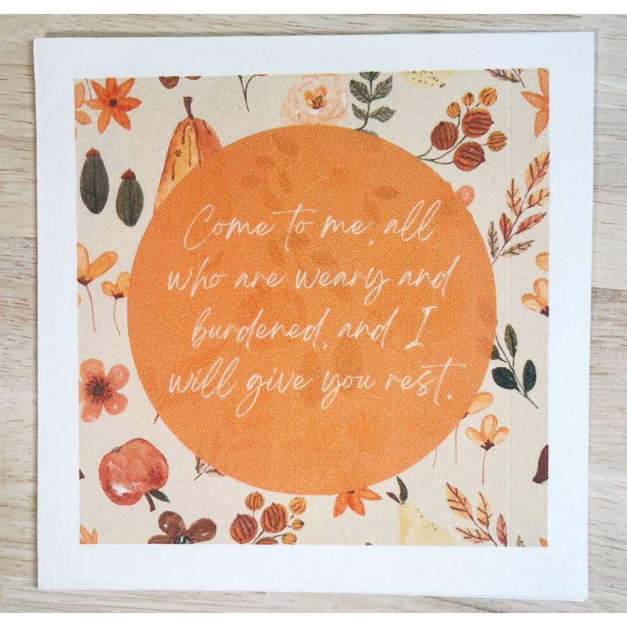 Come To Me Matthew 11:28 Christian Paper Decoupage Napkins