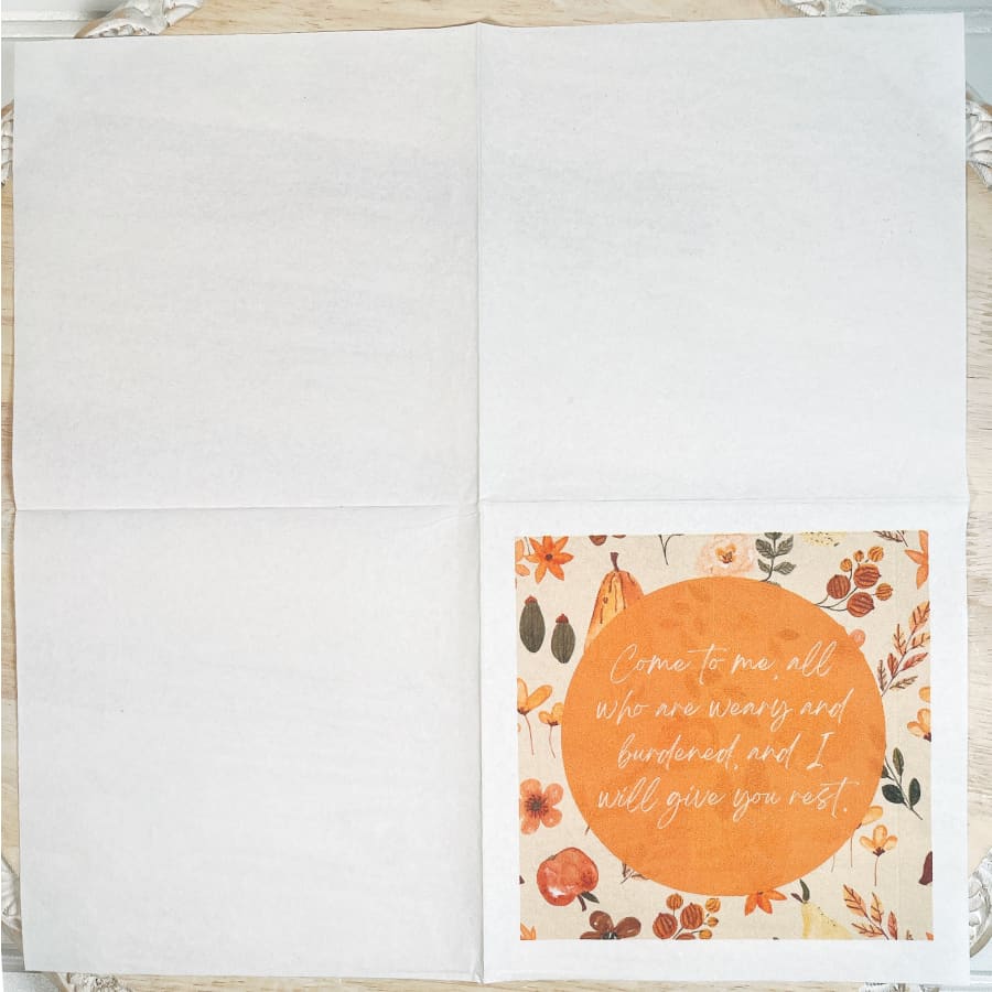 Come To Me Matthew 11:28 Christian Paper Decoupage Napkins