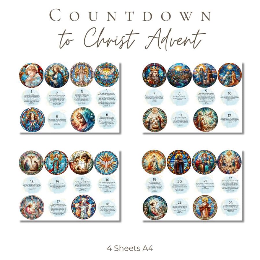 Countdown To Christmas Advent Premium Rub On Transfers