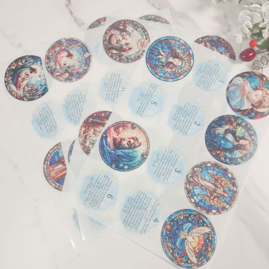 Countdown To Christmas Advent Premium Rub On Transfers