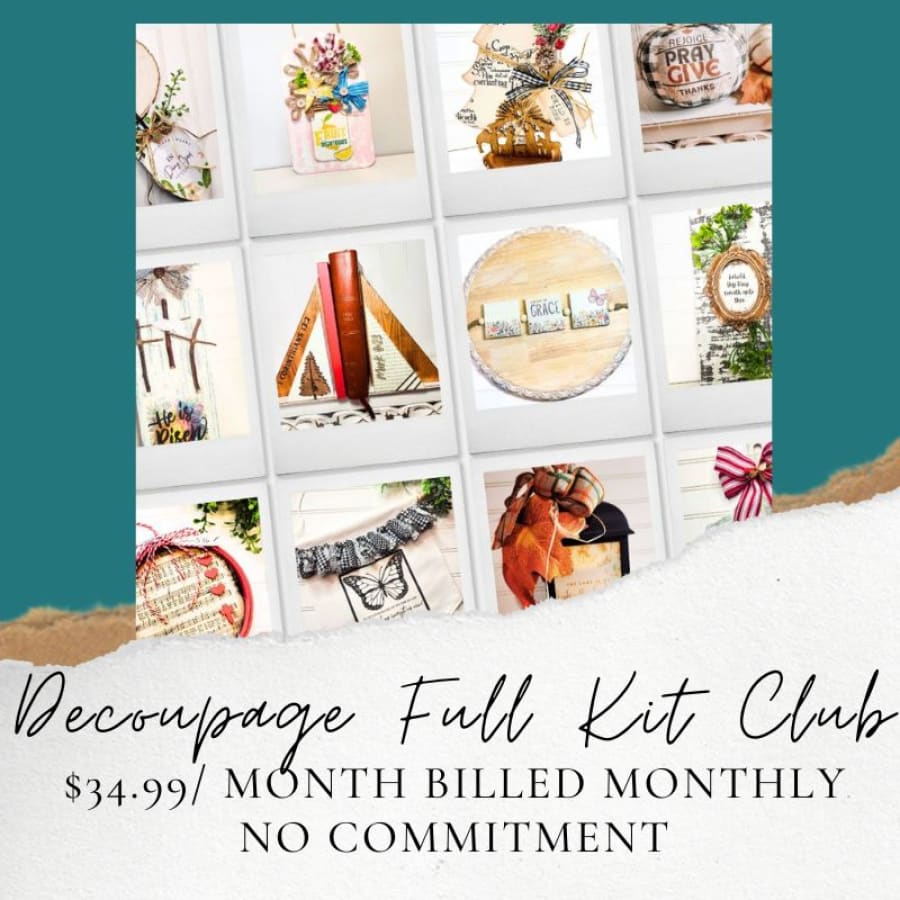 Crafting & Christ Decoupage Kit Club Membership [Monthly