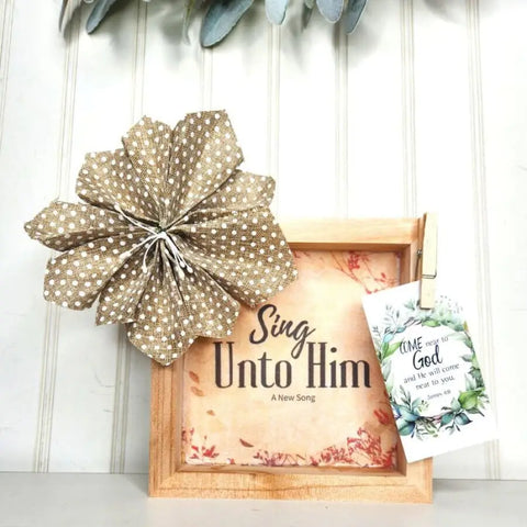 Sing Unto Him Psalms 33:3 Christian Paper Decoupage Napkins