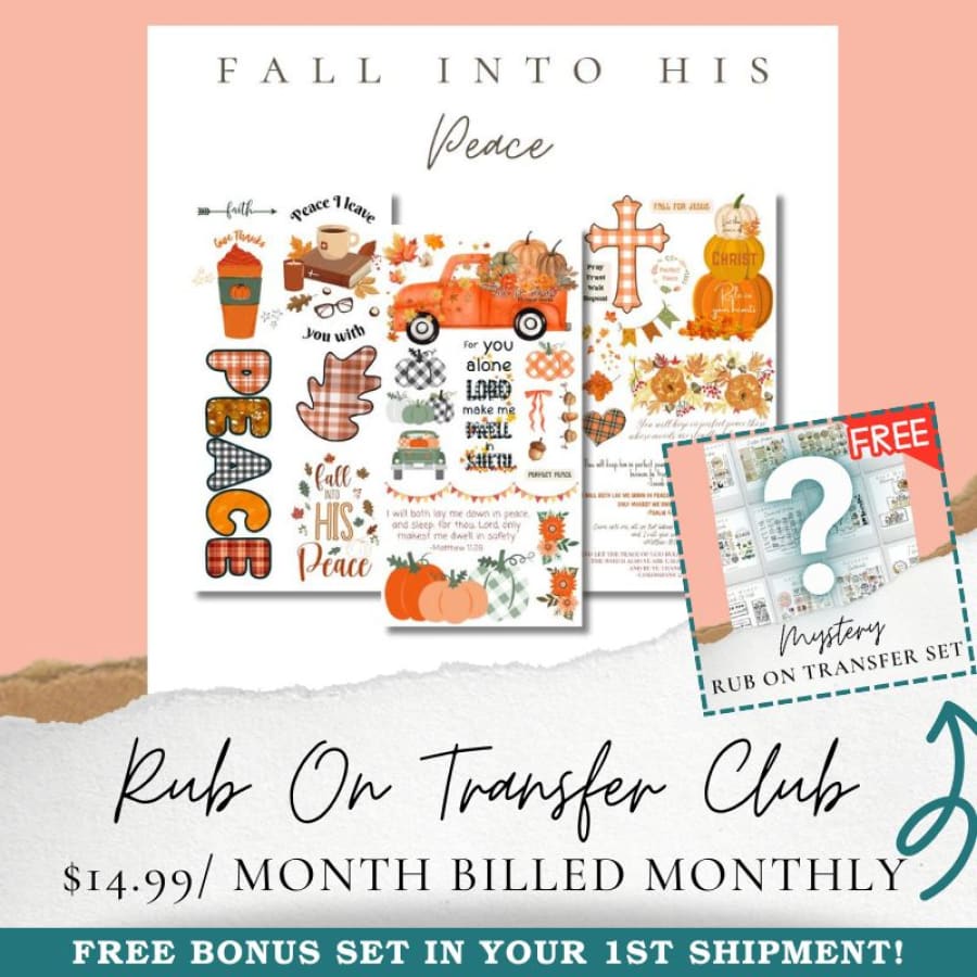 Crafting & Christ Transfer Club – Monthly Bible Verse Rub