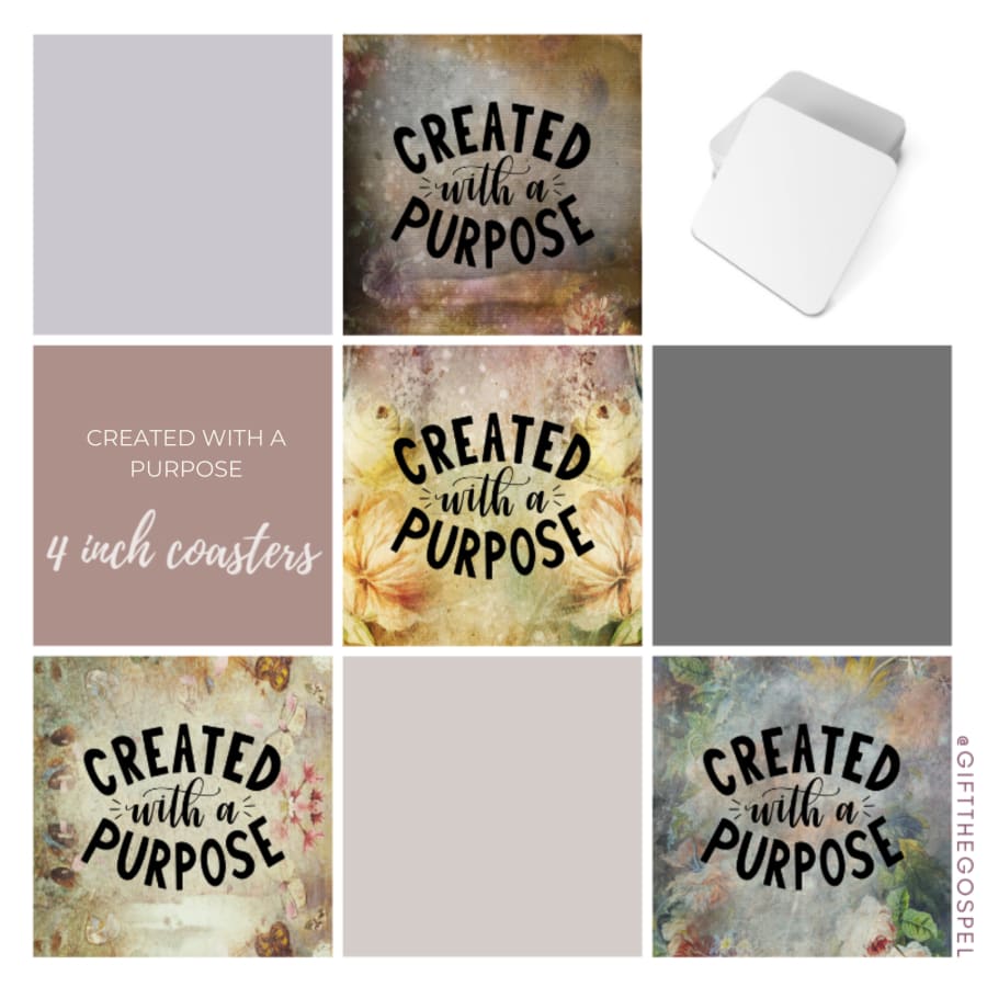decoupage paper, digital paper, created with a purpose, 4 inch coaster, bible verse, digital papers