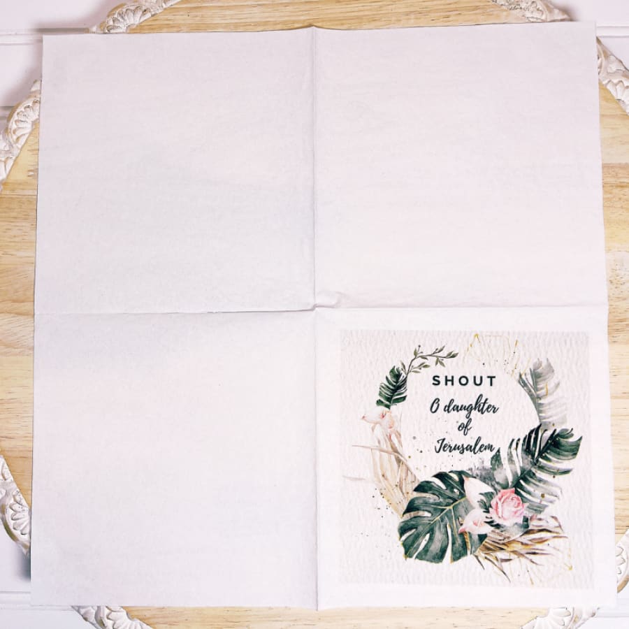Daughter of Zion Zachariah 9:9 Christian Paper Decoupage
