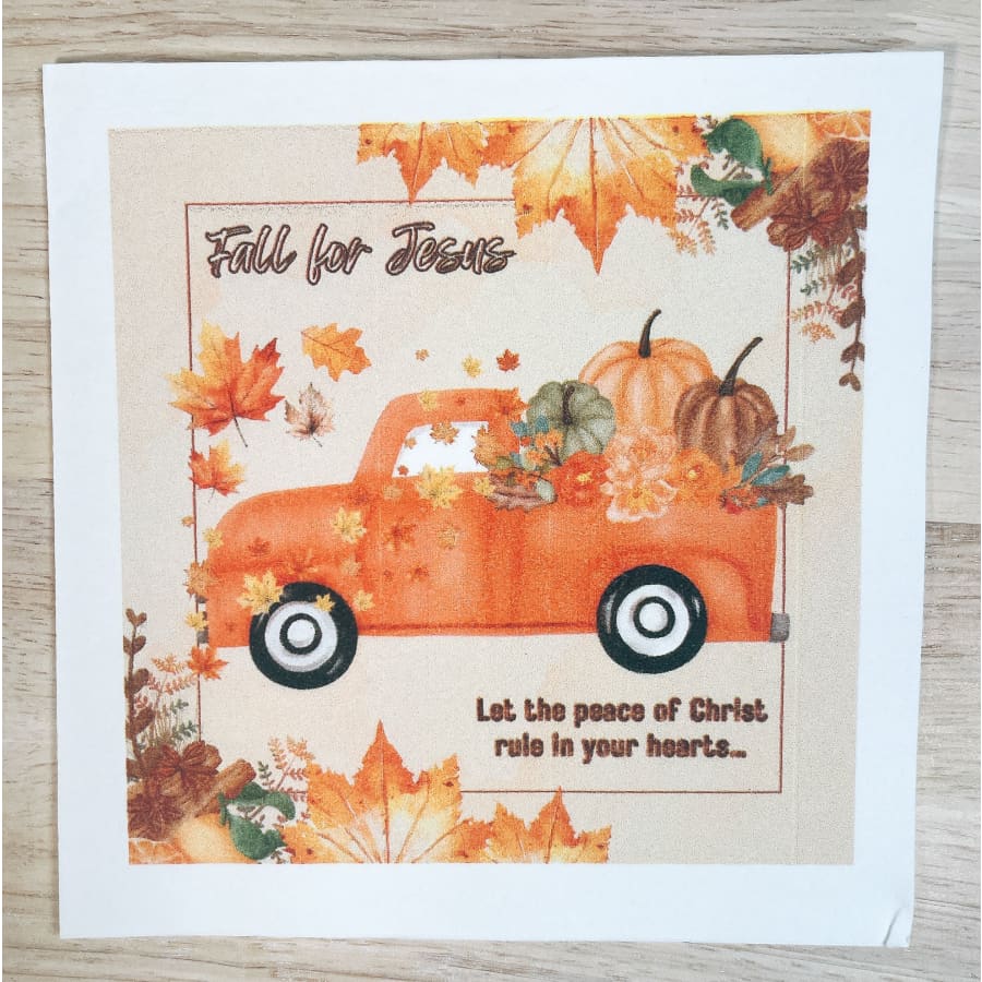 Fall For Jesus Colossians 3:15 Christian Paper Decoupage