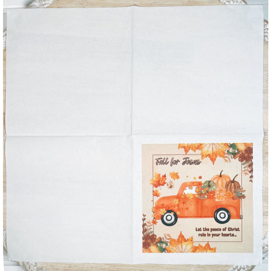 Fall For Jesus Colossians 3:15 Christian Paper Decoupage