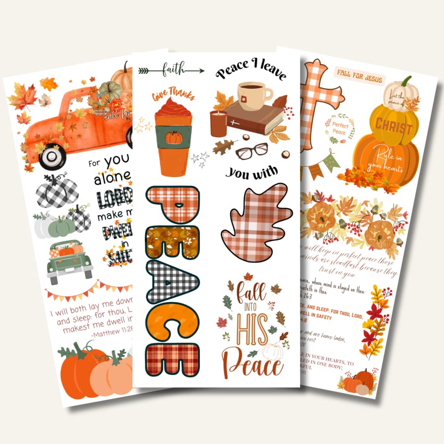 Fall Into His Peace Rub On Transfers