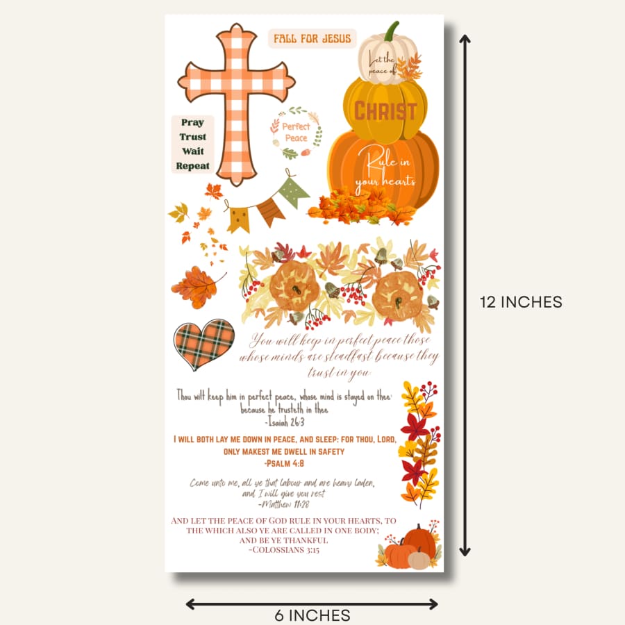 Fall Into His Peace Rub On Transfers